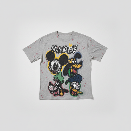 Tricou oversize Mickey & Friends – gri
