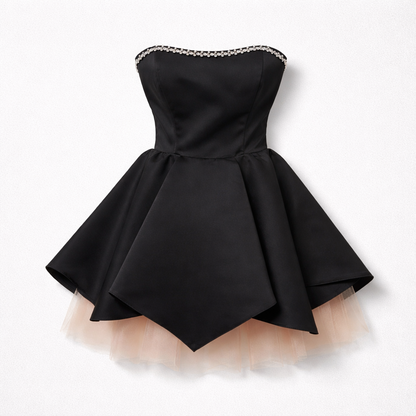 Rochie elegantă din tafta scurtă