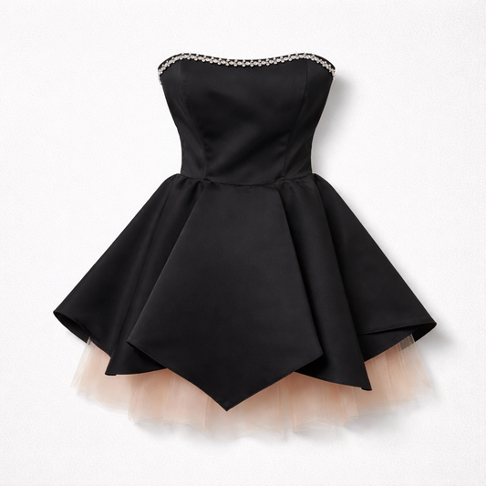 Rochie elegantă din tafta scurtă
