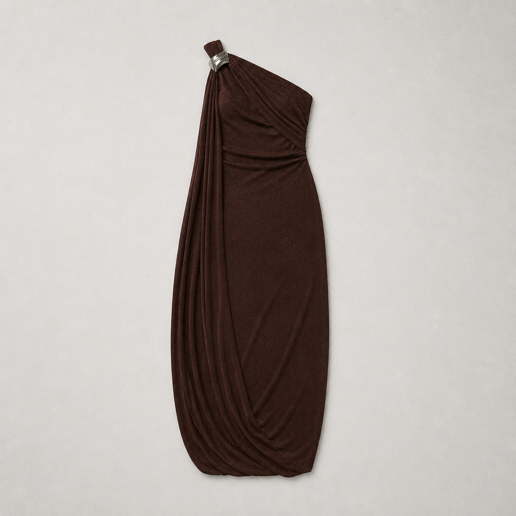 Rochie elastica maro