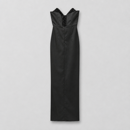 Rochie neagră cu corset