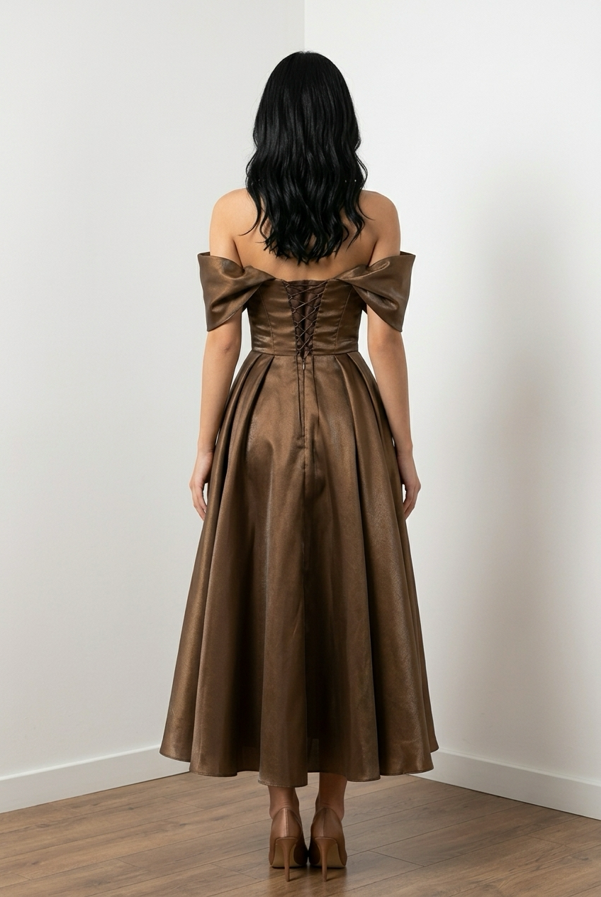 Rochie elegantă maro