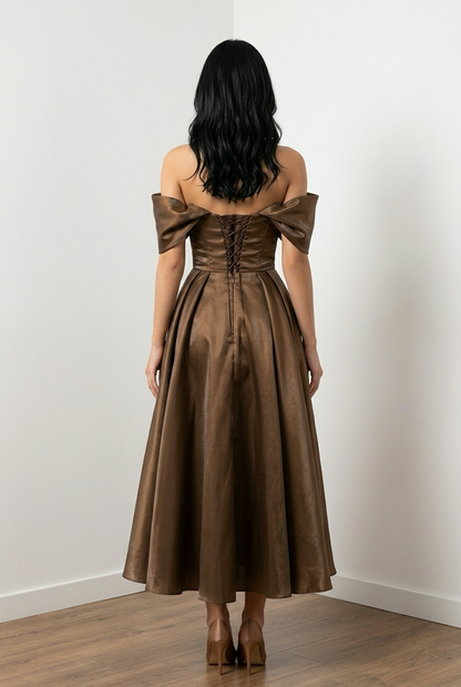 Rochie elegantă maro