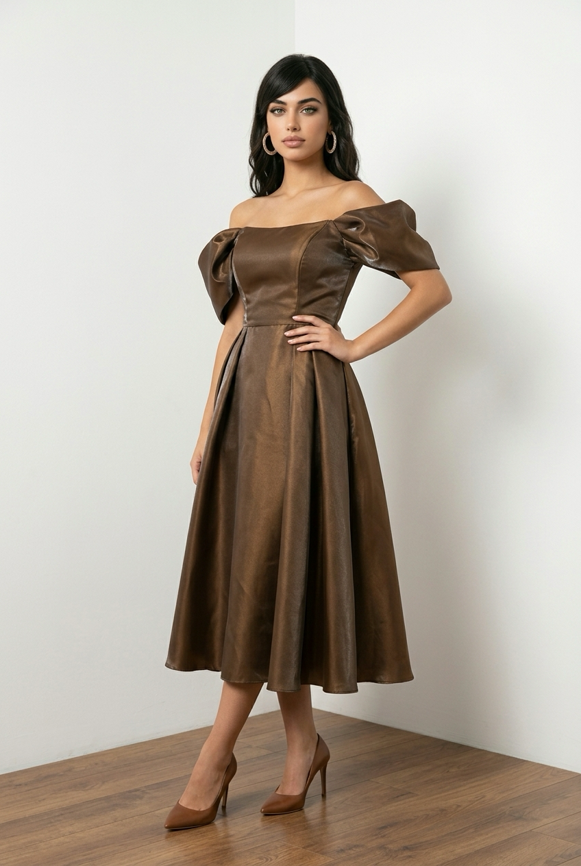 Rochie elegantă maro