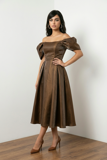 Rochie elegantă maro