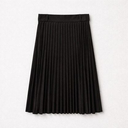 Fustă midi plisată velur negru