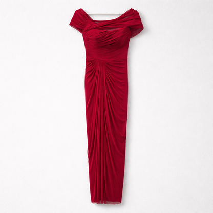 Rochie fucsia din tull de mătase naturală
