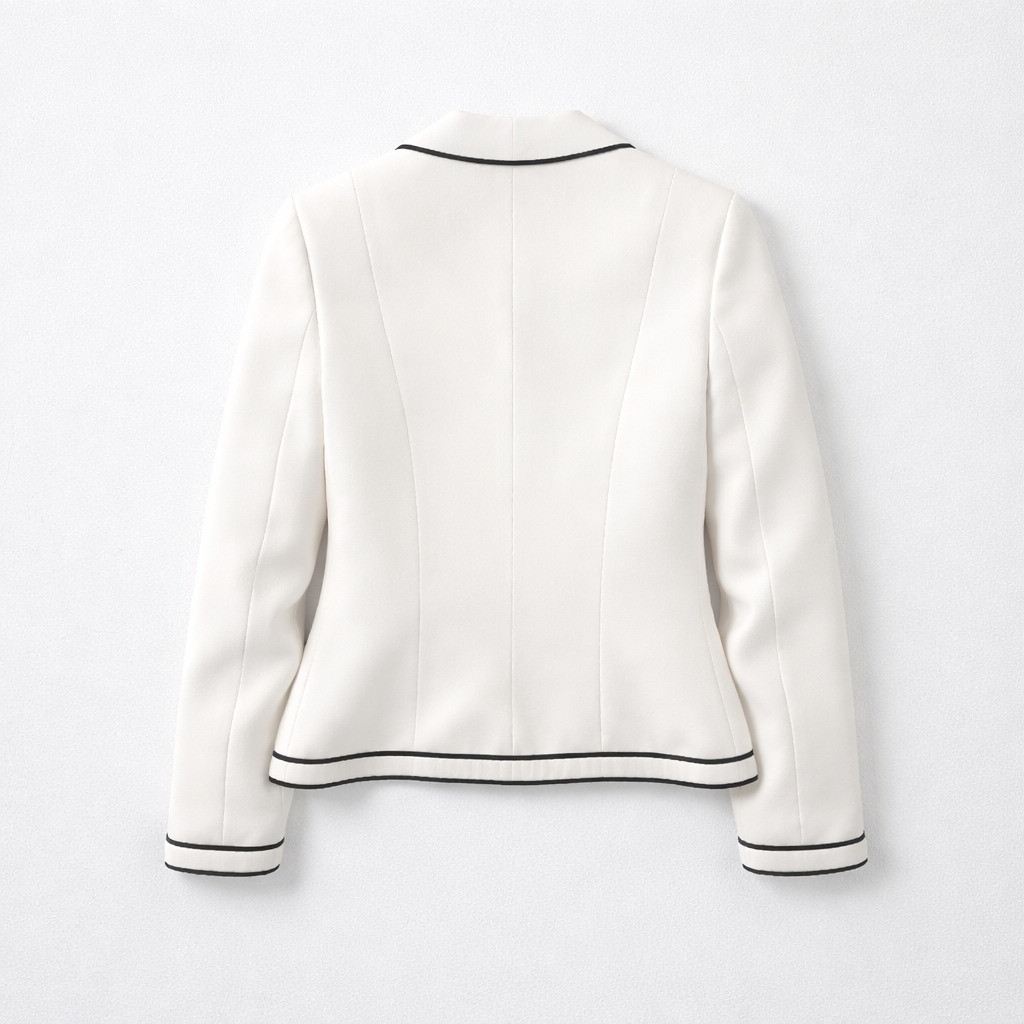 Sacou alb dublu elegant