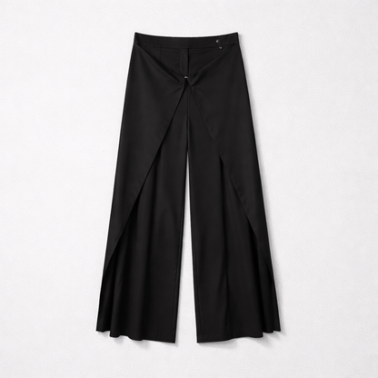 Pantaloni negri eleganți cu croială largă