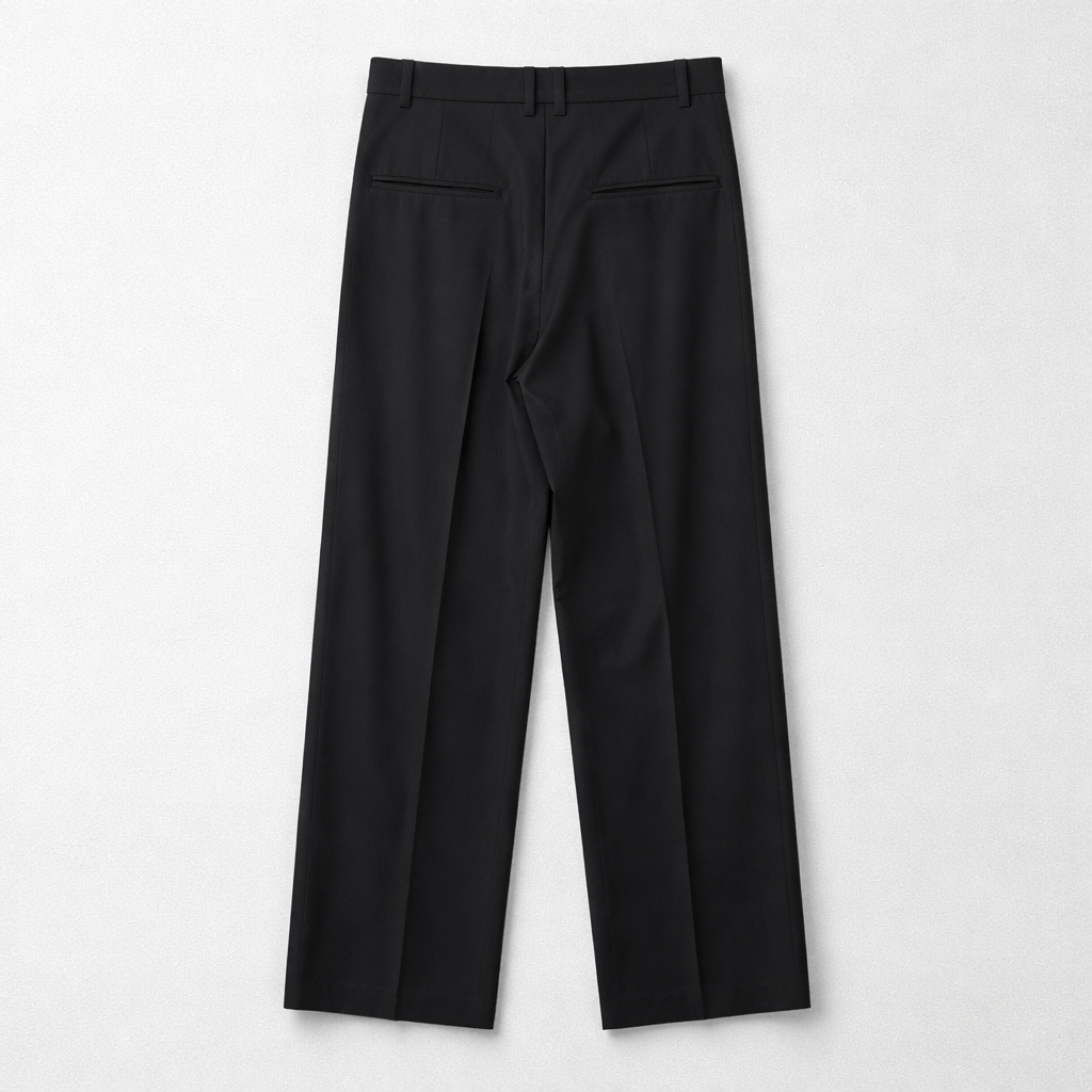 Pantaloni negri eleganți cu croială largă